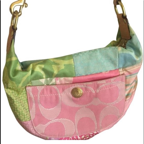 Coach Handbags - Coach Patchwork Canvas Shoulder Bag (FINAL PRICE)